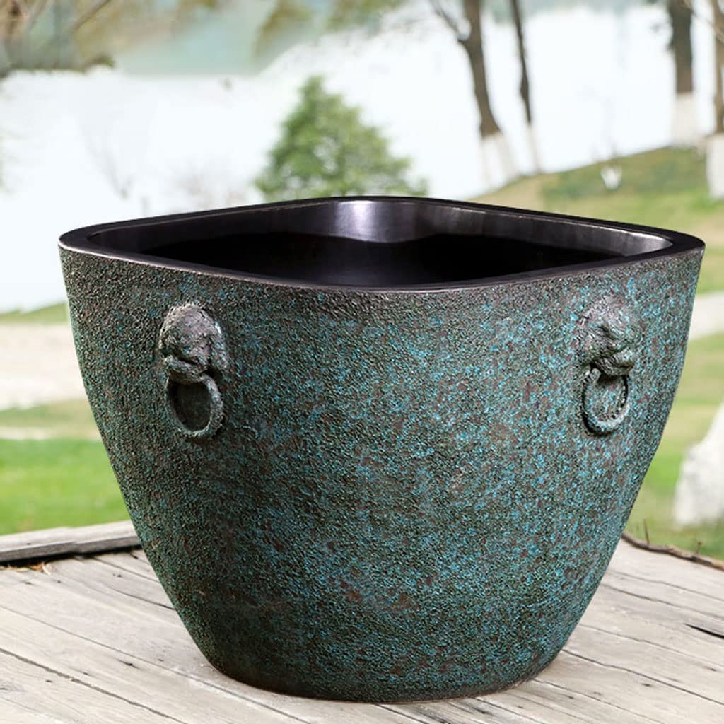 Amazon.com: ENGENDER Flower Pot Ceramic Planter Large Round Indoor